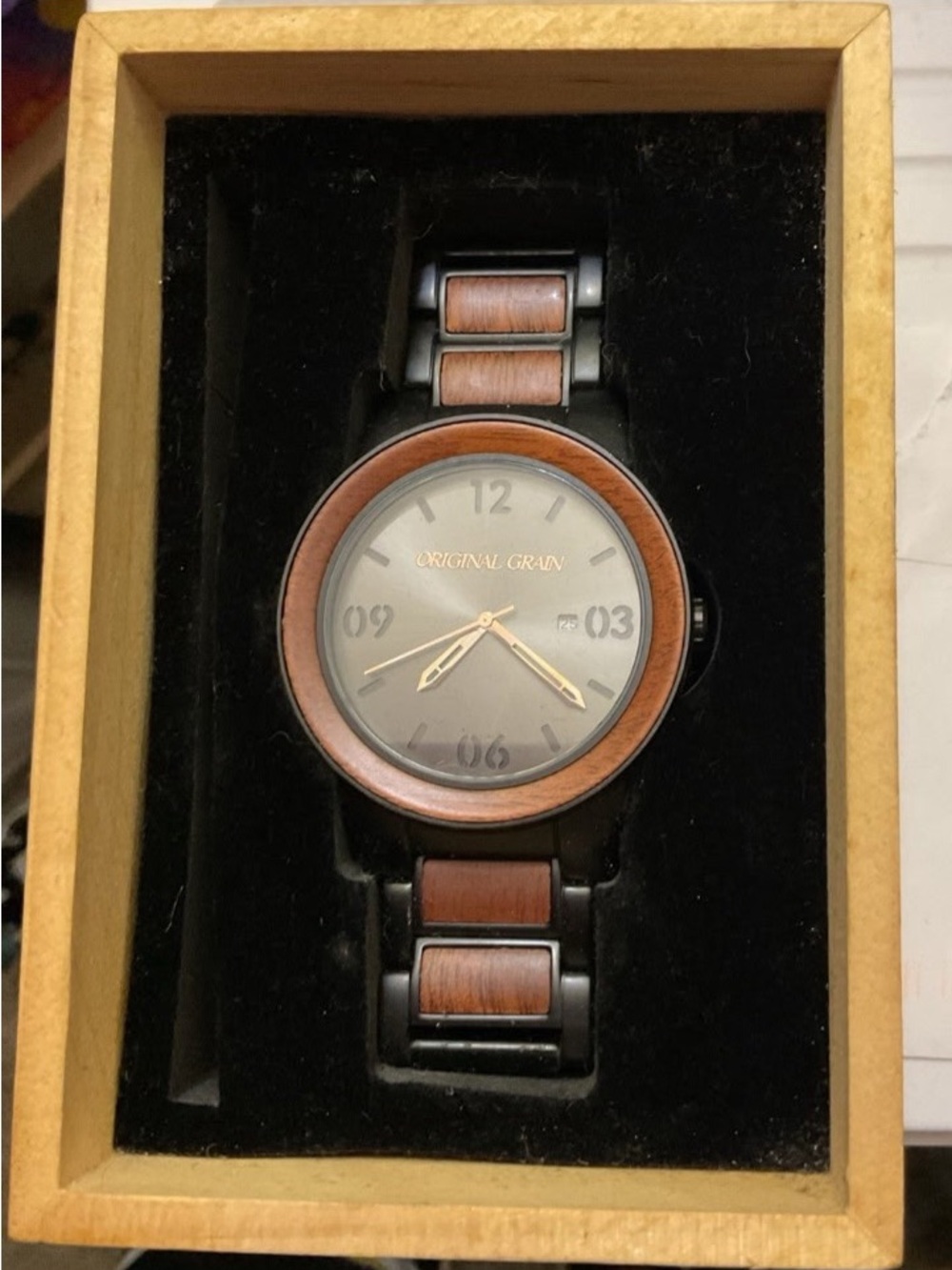 Original Grain The Barrel Watch Matte Black Steel